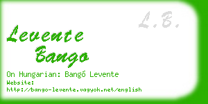 levente bango business card